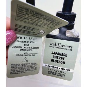 3 JAPANESE CHERRY BLOSSOM Bath & Body Works Wallflower Plug In Bulb Refill NEW